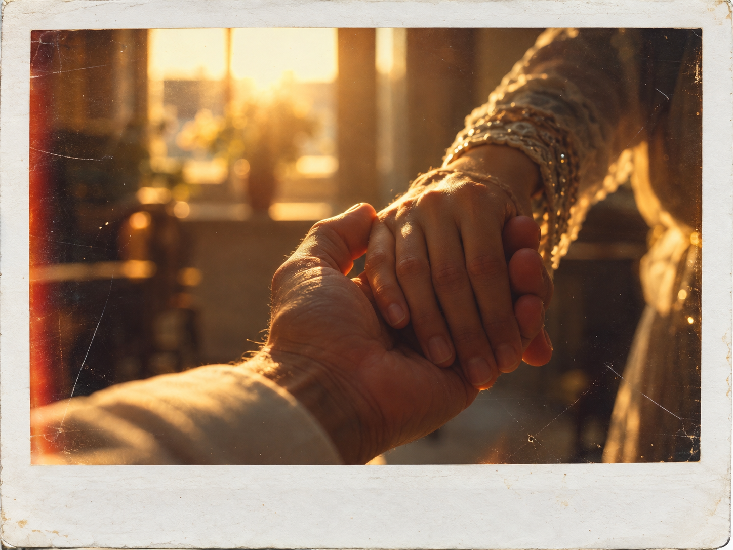 A hand around ours
